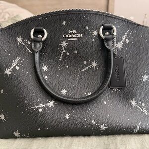 Coach Black Women's Dome Purse with Constellation/Star Pattern